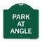 Signmission Designer Series Sign-Park Angle, Green & White Aluminum Architectural Sign, 18" x 18", GW-1818-23497 A-DES-GW-1818-23497 - alternate 1